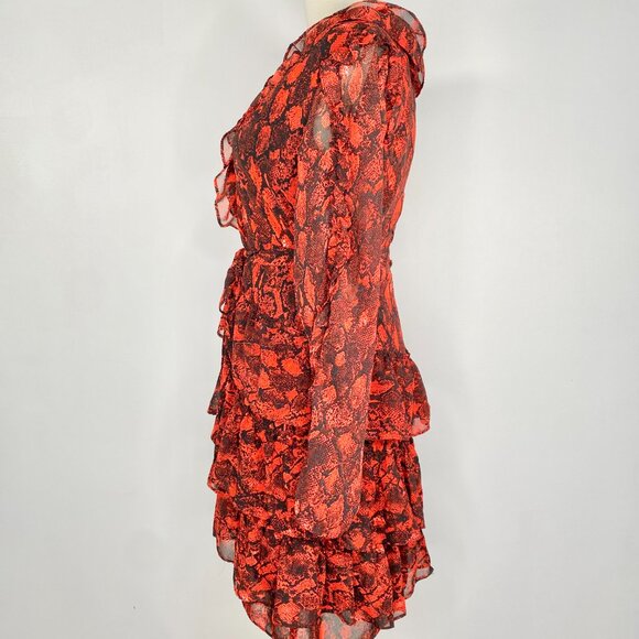 Buffalo, David Bitton - Red Snake Print Dress - Picture 7 of 8